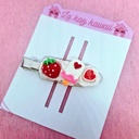 Barrette gourmande Fraise fleur