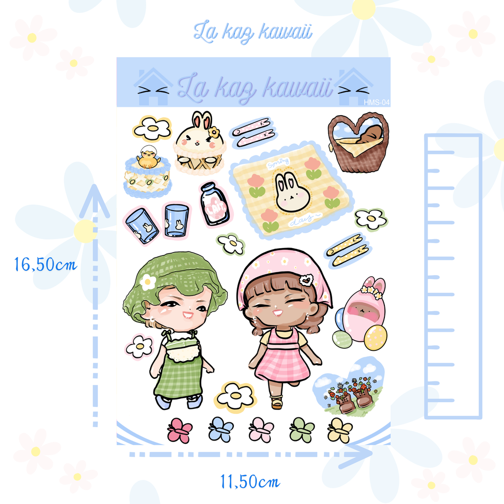 Marguerite et Paquerette Kawaii Stickers