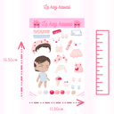 Strawberry Cute Paperdoll Stickers 