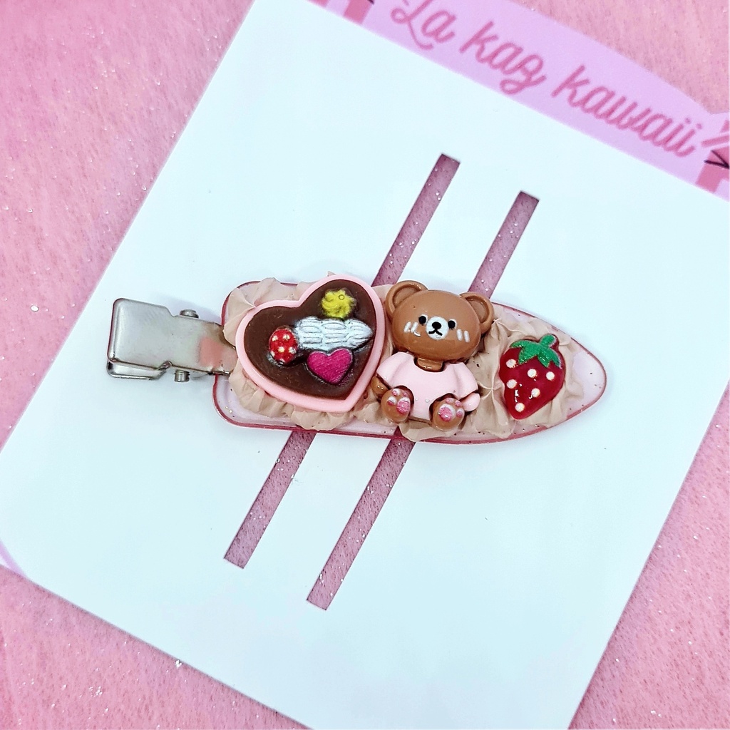 Barrette gourmande nounours et chocolat