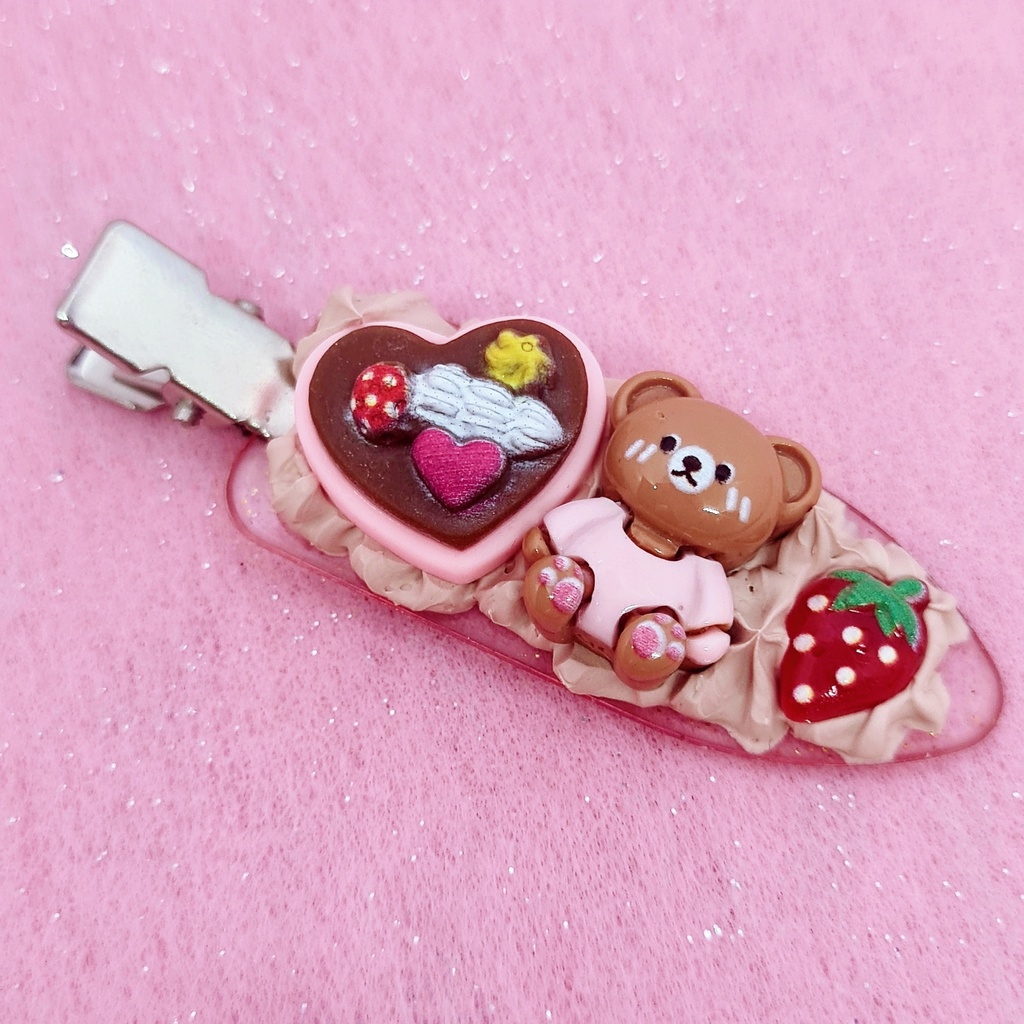 Barrette gourmande nounours et chocolat