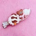 Barrette gourmande nounours et glace chocolat