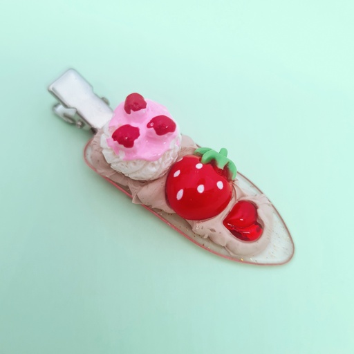 Barrette gourmande gâteau fraise